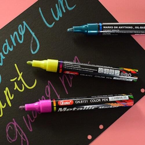 7 Colors Paint Marker Pen Waterproof Car Tyre Tire Tread CD Metal Permanent Paint Marker Graffti Oily Marcador Caneta Stationery