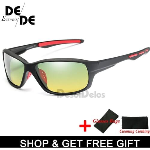 Mens Yellow Polarized Driving Sunglasses at Night High Quality Vision Day Night Glasses Polarized For Women Safety Eyewear 2019