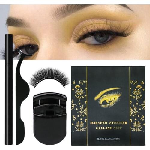 False Eyelashes Handmade Extended No Glue Full Eye Lasting Natural Soft Lashes Extension Gift Box Magic Self Adhesive Lash Kit