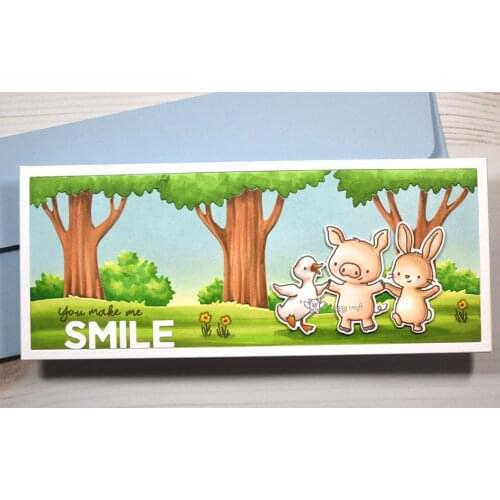 New Tree forest rectangular frame metal Cutting Dies Stencils DIY Scrapbooking Paper/photo Cards Embossing Dies