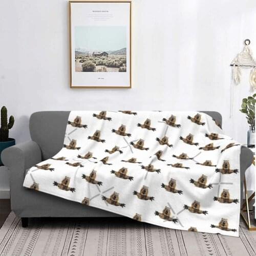 Happy Quokka Welcoming Hug Throw Blanket Bedspread On The Sofa Plush Bedspread 90 Garden Sweatshirt Cover With Birds