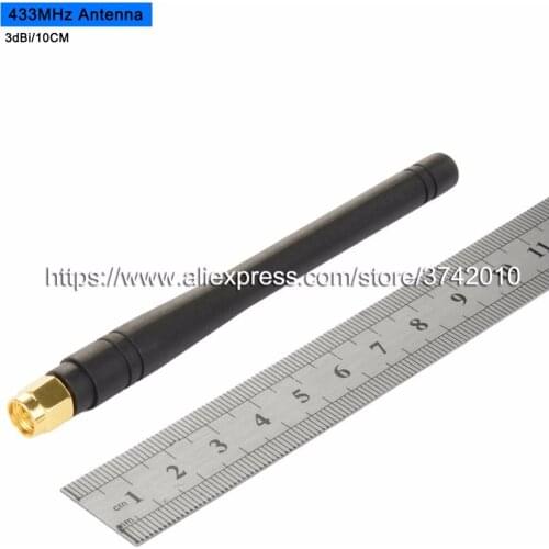Omni-Directronal 3dBi 433MHz antenna wireless module antenna SMA male Connector straight rubber antenna 1pcs