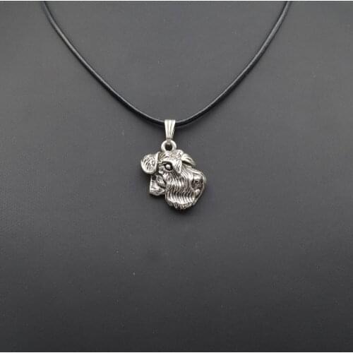Fashion Cute vintage 3D Schnauzer dog Pendant Choker women Necklace Trendy delicate charm gift Jewelry