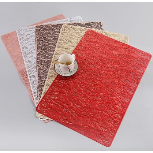 PVC Simple Modern Oil Resistant Non-slip Kitchen Placemat Coaster Insulation Pad Dish Coffee Cup Table Mat Home Decor 51072