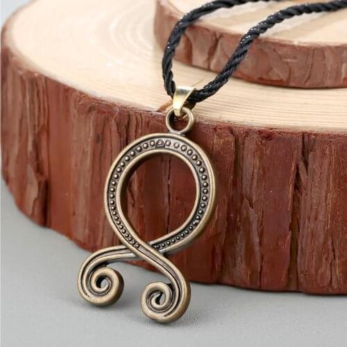 QIAMNI Vintage Troll Cross Amulet Norse Pendants Necklaces Retro Folklore Vikings Protection Pagan Symbol Runes Indian Jewelry