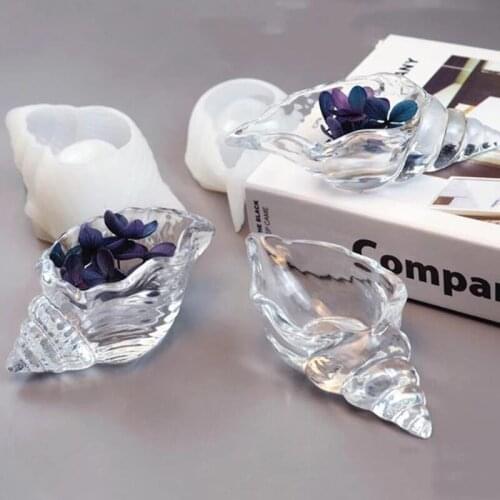 Resin DIY Epoxy Mirror Three-dimensional Conch Makeup Egg Storage Shell Marine Silicone Mold