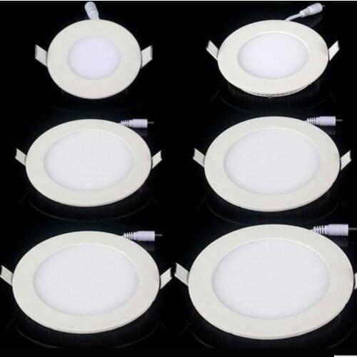 High brightness LED Panel light lamp AC 220V 110V 3W 4W 6W 9W 12W 15W 18W led ceiling recessed downlight round panel light