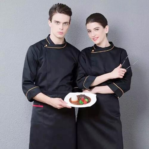 Chef Uniforms Men Women Food Services Cooking Clothes Pocket Breathable