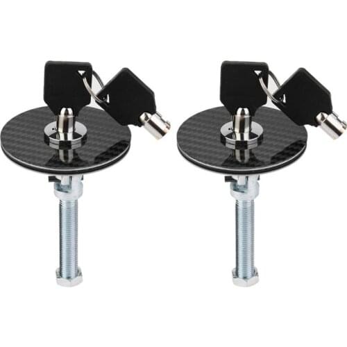 Car Universal Engine Hood Cover Lock Key Pin Kit Quick Latch Release Aluminum alloy Engine Bonnets Carbon Fiber Style Latch