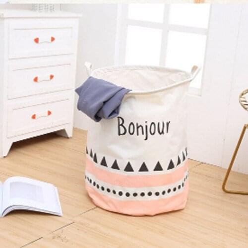 Inner Waterproof Storage Bucket Foldable Laundry Storage Basket For Bathroom Durable Toy Storage Basket With Handle For Home