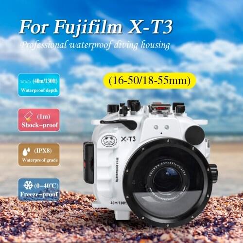 Waterproof camera housing for Fujifilm XT-3 Diving Camera Case 40m/130ft Underwater photo Bag 16-50mm Lenses 1pc