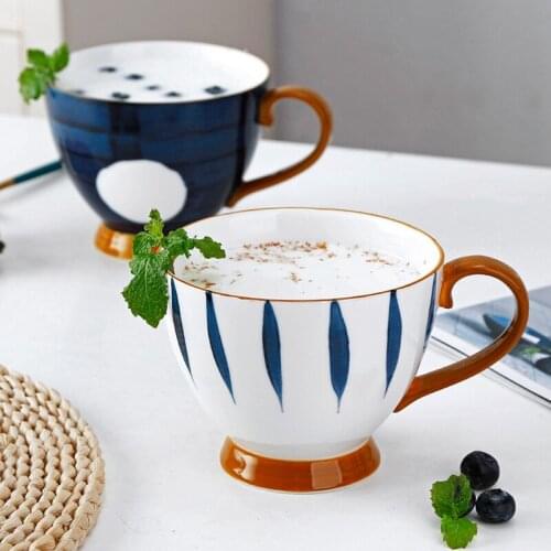 Japanese coffee cup home breakfast cup large capacity water cup milk tea cup ceramic cup oatmeal cup milk cup mug