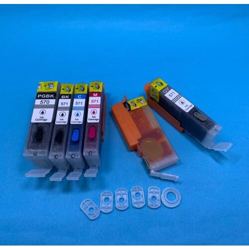 YOTAT Full refillable ink cartridge PGI-570XL PGI-570 CLI-571 for Canon PIXMA MG7750 MG7751 MG7752 MG7753 TS9050 TS9055 TS8050