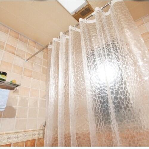 3D Water Cube Thicken Shower Curtain 3D Semi-transparent Waterproof Bathroom Curtain Water Bling Bath Curtain