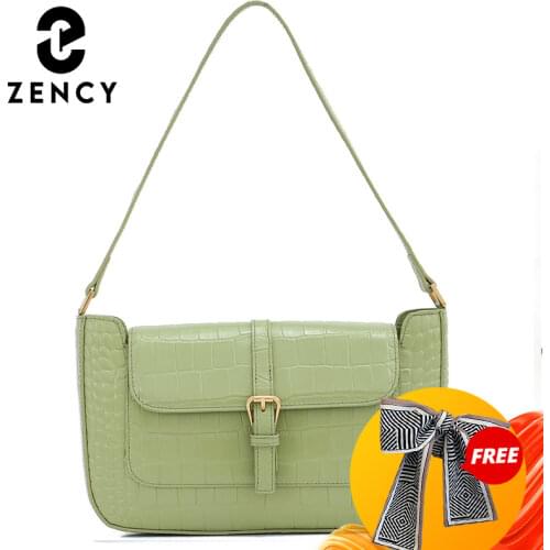 Zency Soft Genuine Leather Handbag Fashion Elegant Ladies Shoulder Bag Daily Casual Girls Shopping Bag 2021 New Design For Women