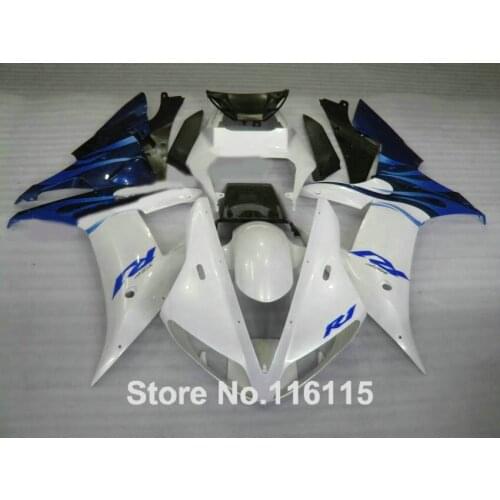 100% new Fairing kit for YAMAHA 2002 2003 blue white black fairings set Full injection molding YZF R1 02 03 kits YZ59