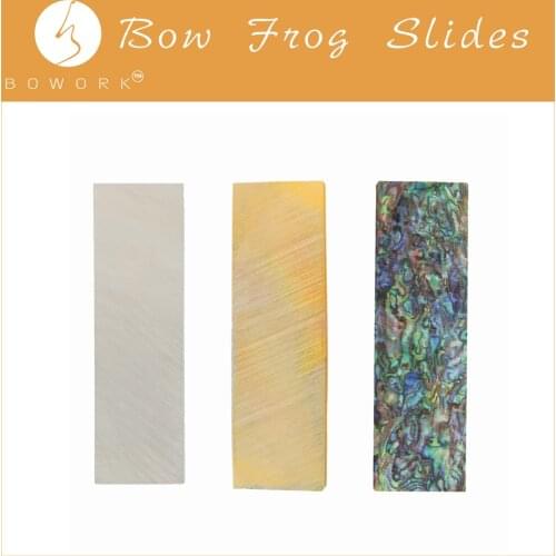 BOWORK 100 pcs Pearl Slide /20 pcs Abalone Slide for Bow Parts Violin Bow slide DIY Cello Replacement