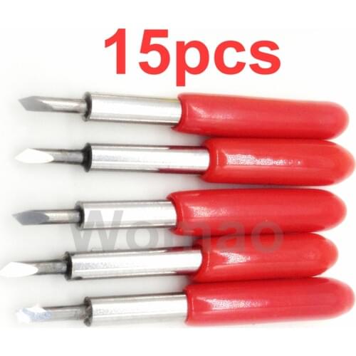 15pcs 45 degrees Vinyl Cutter Knife Blade 2mm for Roland Cricut Cutting Plotter High Quality