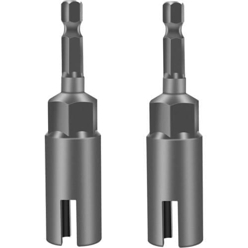 2 Pack Deep Power Wing Nut Driver, Slot Wing Nuts Drill Bit Socket, Wrenches Tools Set for Panel Nuts Screws Eye C Hook Bolt, 1