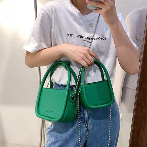 2021 Trendy Mini PU Leather Crossbody Bags for Women Shoulder Totes Lady Female Luxury Chain Branded Handbags and Purses