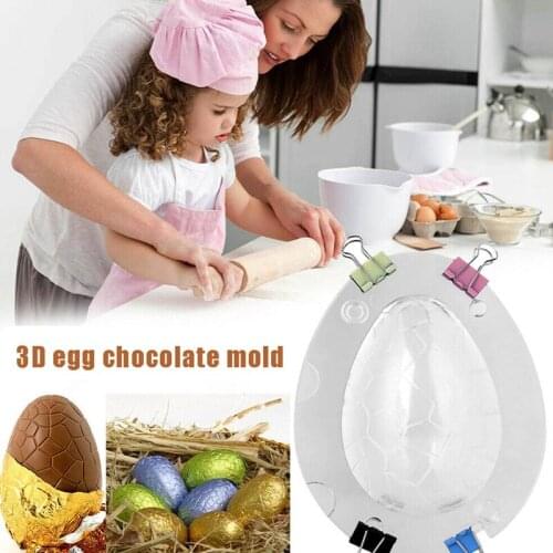3D Polycarbonate Chocolate Molds Happy Easter Egg Rabbit Chocolate Moulds Plastic Baking Pastry Bakery Festival Bakeware Tools