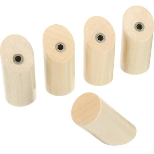 5Pcs Hot Sale Wooden Wall Mounted Hook For Coat Hats Jackets Coats Scarves Hanger Doors Bedroom Decor Hook