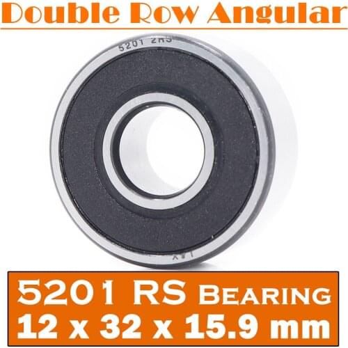 5201 2RS Bearing 12 x 32 x 15.9 mm ( 1 PC ) Axial Double Row Angular Contact 5201RS 3201 2RS 3056201 Ball Bearings