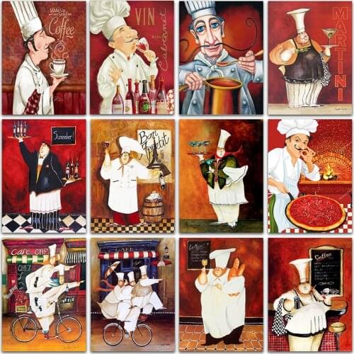 5D DIY Diamond Painting Cartoon chef cooking Full Square&Round Diamond mosaic Diamond embroidery Cross stitch paint home decor
