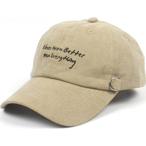 Outdoor Embroidery Letter Soft Top Washed Baseball Cap Sunscreen Sun Hat Fashion Adjustable Men Women Couple Student Hip Hop Hat