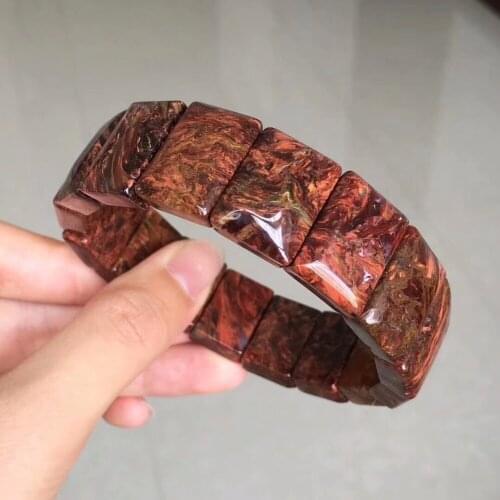 Genuine Natural Red Pietersite Rectangle Beads Bracelet For Women Men Powerful Stretch Bracelet 18x13mm AAAAA Certificate
