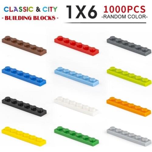 Birthday Gift Boys And Girls Best DIY City Town Educational Creation Toy Building Blocks Bulk Color Building Blocks 1X6