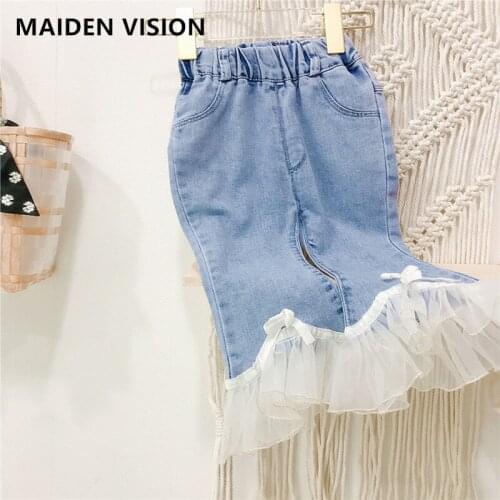 Baby Girl Jeans summer fashion boot cut pant Baby Loose denim trousers Childrens Denim Pants Childrens 7 minutes Kids jeans