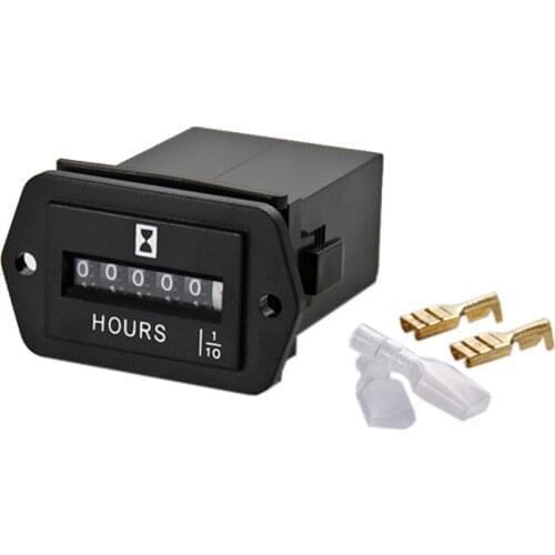 Electronic Inductive Mechanical Hour Meter for Diesel Engine Gasoline Engine Marine Mill Tractors Boats Forklift Trucks Motors L