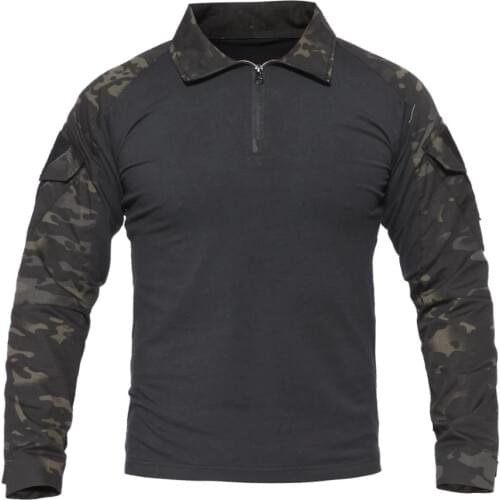 PAVEHAWK Army Military Tactical T-Shirt Mens Black Long Sleeve T Shirt Men Camouflage Multicam Shirt Airsoft Paintball US Size