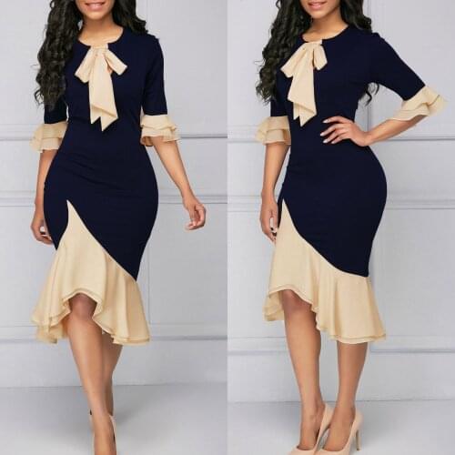 Hirigin Women Spring Autumn Bandage Dress 2018 Vintage Ruffle Sleeve Vestido Midi Celebrity Evening Party Dresses Clubwear