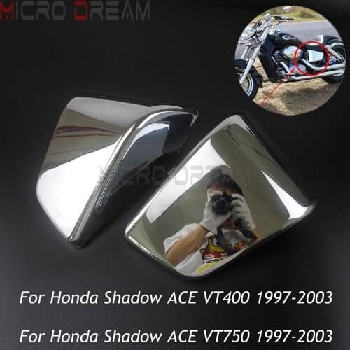 Chrome Motorcycle Left/Right Side Battery Cover Covers Guard For Honda Shadow ACE VT400 VT750 1997-2003 1998 Shadow Ace VT 750