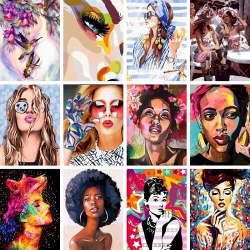 GATYZTORY DIY Painting By Numbers Beauty Picture Drawing On Canvas for Adults Figure Handmade oil Painting Home Decor Best Gift