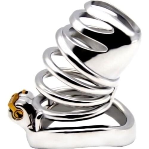 2019 New Design Lock Stainless Steel Male Chastity Devices Super Long Bondage Penis Cock Cage Sex Rings Adult Toys for Men G261A