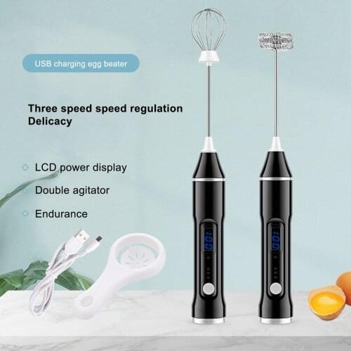 Creative Mini Electric Coffee Blender Handheld Eggbeater Stainless Steel Milk Milker Bubble Drink Stir Bar Kitchen Cooking Tools
