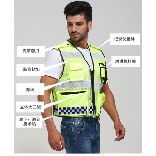 Can customize logo from 5pcs; high visibility reflective safety vest; reflective jacket; safety vest fv23
