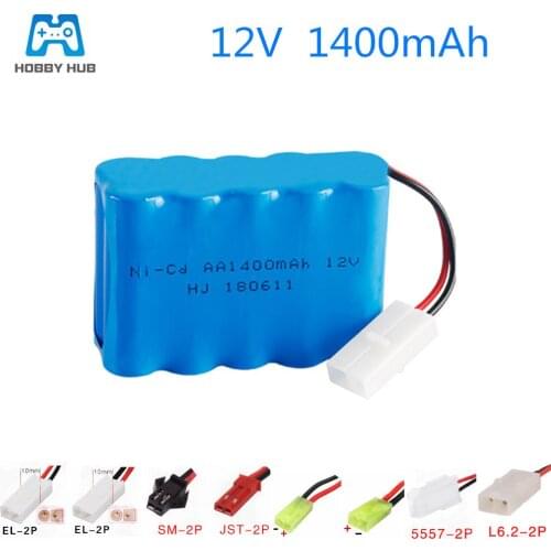 NI-CD 12v 1400mah AA battery for RC boat model car toys tank Remote Control Toys battery 12 v aa 1400 mah Rechargeable battery
