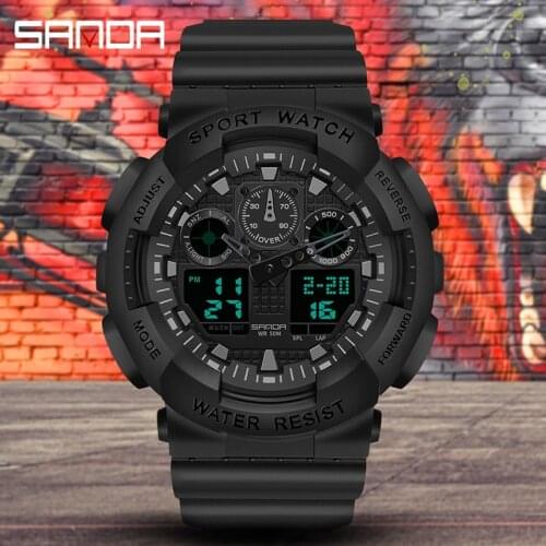SANDA new dual movement electronic watch youth watch часы муржские наручные watch for men reloj hombre часы женские reloj