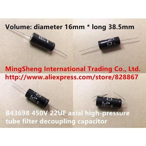 Original new 100% B43698 450V 22UF axial high-pressure tube filter decoupling capacitor (Inductor)