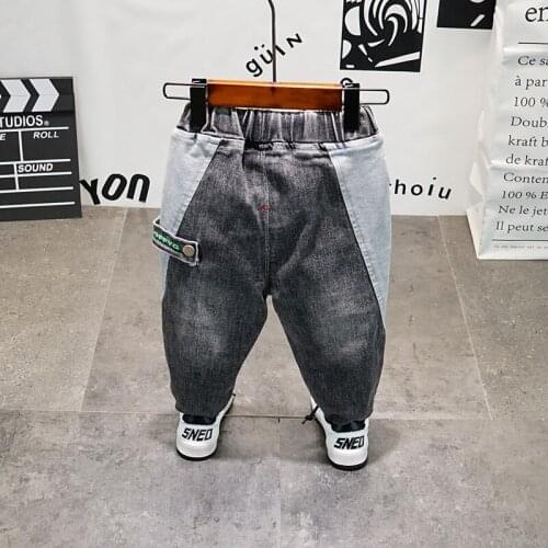 2020 Autumn Winter New Childrens Denim Pants Baby Boys Jeans Kids Boys Fashion New Cowboy Pants Baby Boys Casual Jeans Trousers