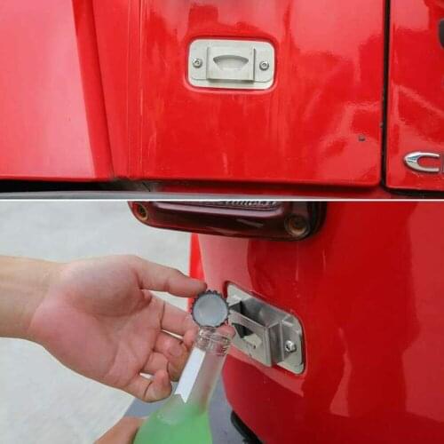 For beer lover Bottle Opener For summer trip Replacement Sliver For Jeep Wrangler JK 2007-2018