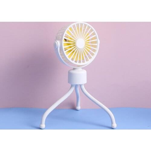 Portable Flexible Octopus Clip-on Desk Fan Mini Handheld Rechargeable for Baby Stroller Cooler Fan