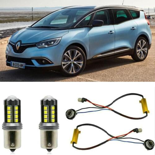 Fog lamps for RENAULT GRAND SCENIC 4 IV R9 Stop lamp Reverse Back up bulb Front Rear Turn Signal error free 2pc