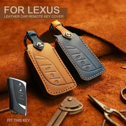 Retro Leather Car Key Case Cover For 2019 Up Lexus ES300h ES350 LC500 LS500 UX250 UX200 LC500h