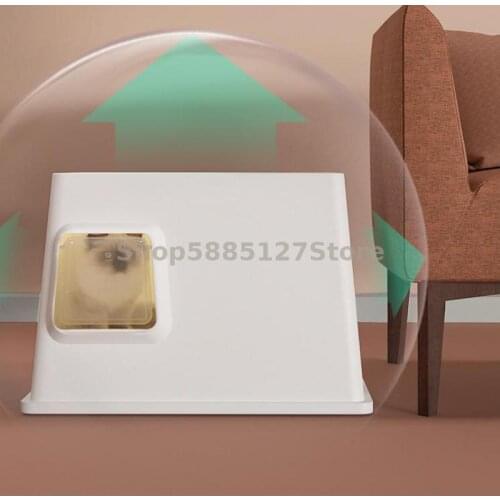 Long Channel Cat Litter Basin Fully Enclosed Large Cat Toilet Deodorization Cat Litter Basin Small Kitten Splash Proof Corridor