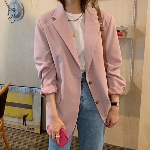 Female Outwear Femininas Classic Solid Single-Breasted Women Blazer 2021 Office Ladies Suit Jacket Spring
